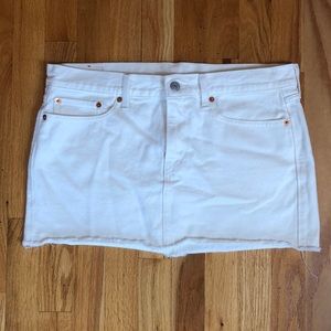Levi’s White Jean Skirt